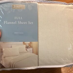 NIB flannel full sheets set cotton